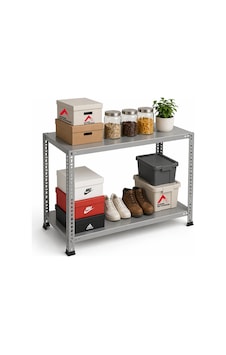 2 Katlı Çelik Raf 31x93x100 Cm Dayanıklı Metal Depolama Rafı Ev Tipi Ayakkabı Rafı Gri 2 Katlı Çelik Raf 31x93x100 Cm Dayanıklı Metal Depolama Rafı Ev Tipi Ayakkabı Rafı Gri