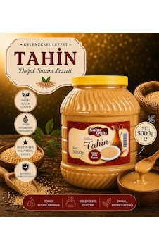 Sabıroğlu Tek Kavrulmuş Çiğ Beyaz Tahin 5 KG Sabıroğlu Tek Kavrulmuş Çiğ Beyaz Tahin 5 KG