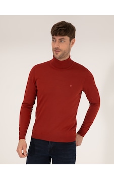 Pierre Cardin Kiremit Slim Fit Balıkçı Yaka Yün Karışımlı Basic Triko Kazak 50257302-vr031 Pierre Cardin Kiremit Slim Fit Balıkçı Yaka Yün Karışımlı Basic Triko Kazak 50257302-vr031