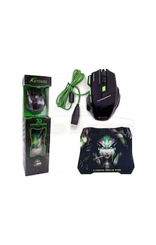 Keywin 7D Işıklı Oyuncu Mouse + Mouse Pad
