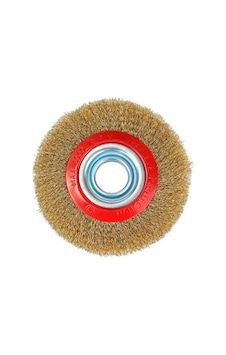 Daire Tel Fırça Sarı 200mm Daire Tel Fırça Sarı 200mm