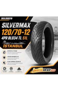 Billas 120/70-12 Tl Dubleks İstanbul Sılvermax 4pr 51l Bl034 Scooter Lastiği Dört Mevsim Billas 120/70-12 Tl Dubleks İstanbul Sılvermax 4pr 51l Bl034 Scooter Lastiği Dört Mevsim