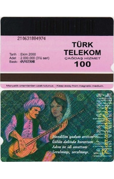 Karacaoğlan Telefon Kartı 100 Kontör Türk Telekom. Ekim 2000 Teşhir Ürün Karacaoğlan Telefon Kartı 100 Kontör Türk Telekom. Ekim 2000 Teşhir Ürün
