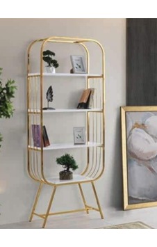 Mayıs Kitaplık Beyaz Çok Amaçlı Raf Ünitesi 70x30x180 Cm Altın Mayıs Kitaplık Beyaz Çok Amaçlı Raf Ünitesi 70x30x180 Cm Altın