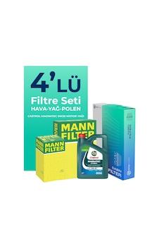Mann Honda City 1.4 Benzin Filtre Bakım Seti Castrol Motor Yağlı (2006-2008) 4 Lü