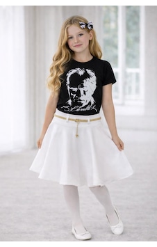 Dıgıl Kids Kız Çocuk Etek Takım T-shirt 23 Nisan Gösteri Kıyafeti Siyah - Beyaz7 Dıgıl Kids Kız Çocuk Etek Takım T-shirt 23 Nisan Gösteri Kıyafeti Siyah - Beyaz7
