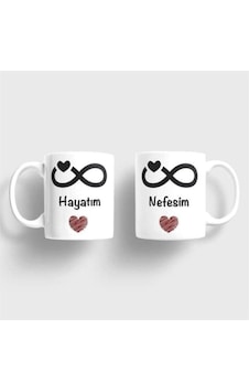 2 Adet Sevgili Aşk Çift Kupa Bardak Beyaz 2 Adet Sevgili Aşk Çift Kupa Bardak Beyaz