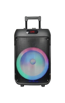 Zore Gd-1203 Dijital Led Göstergeli Fm Radyolu Mikrofonlu Rgb Tws 12 İnç Stereo Bass Kablosuz Karaok