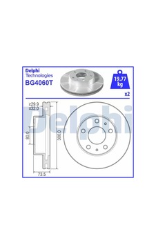 On Fren Dısk Aynası Jumper Iıı Boxer Iıı Ducato Iıı 20q Cap300 Kalınlık32 06- Delphı Bg4060-51705758