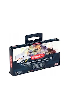 Derwent Inktense Sulu Boya Seyahat Seti Yarım Tablet 12li Derwent Inktense Sulu Boya Seyahat Seti Yarım Tablet 12li