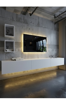 Resital Duvara Monte Ledli 270 Cm Tv Ünitesi Duvar Raflı - Ll6025 Beyaz Resital Duvara Monte Ledli 270 Cm Tv Ünitesi Duvar Raflı - Ll6025 Beyaz