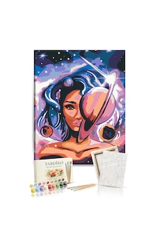 Sayılarla Boyama Seti 40 X 50 Cm Tuval Şasesine Gerili Evrendeki Kadın Sayılarla Boyama Seti 40 X 50 Cm Tuval Şasesine Gerili Evrendeki Kadın