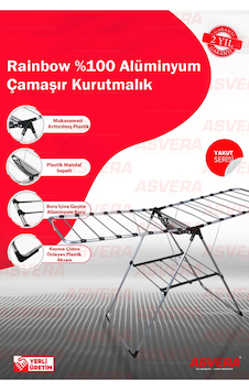 Yakut Serisi - Rainbow %100 Alüminyum Çamaşır Kurutmalık - Full-alüminyum Çamaşır Kurutma Askısı Gri Yakut Serisi - Rainbow %100 Alüminyum Çamaşır Kurutmalık - Full-alüminyum Çamaşır Kurutma Askısı Gri