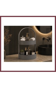 Storeşahin 3d Baskı İki Katlı Banyo Düzenleyici - Taşınabilir Organizer Ve Saklama Standı-gri Shn0720 Storeşahin 3d Baskı İki Katlı Banyo Düzenleyici - Taşınabilir Organizer Ve Saklama Standı-gri Shn0720