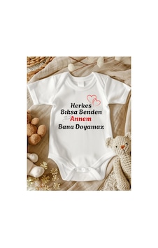 Lupi Anneler Günü Hediye Zıbın Anne Yazılı Bebek Zıbın ekru Lupi Anneler Günü Hediye Zıbın Anne Yazılı Bebek Zıbın ekru