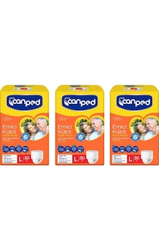 Canped Emici Külot Büyük Boy Large 30 Adet x 3 Adet Canped Emici Külot Büyük Boy Large 30 Adet x 3 Adet
