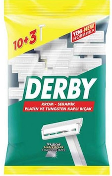 Derby Tek Tıraş Bıçağı Poşet 10+3 Derby Tek Tıraş Bıçağı Poşet 10+3
