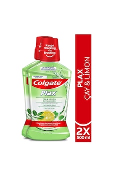 Colgate Plax Çay ve Limon Plağa Karşı Alkolsüz Ağız Bakım Suyu 2 x 500 ML
