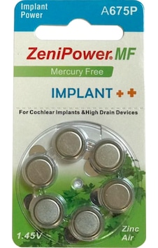 Zenipower MF A675P 1.45 V İmplant Pili 6'lı Zenipower MF A675P 1.45 V İmplant Pili 6'lı
