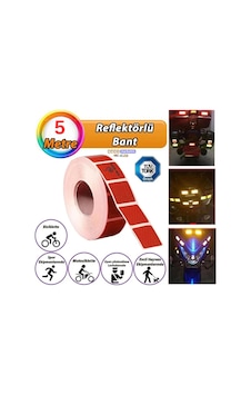 Tüvtürk Onaylı Reflektörlü Reflektif Fosforlu Şerit Bant Kesikli Reflektör 5metre Kırmızı Tüvtürk Onaylı Reflektörlü Reflektif Fosforlu Şerit Bant Kesikli Reflektör 5metre Kırmızı