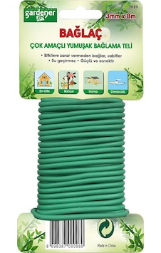 Gardener 3010 Bağlaç Çok Amaçlı Yumuşak Bağlama Teli - 3Mm - 8Mt. Gardener 3010 Bağlaç Çok Amaçlı Yumuşak Bağlama Teli - 3Mm - 8Mt.