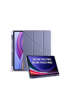 Xiaomi Pad 2 Pro/pad Pro/poco Pad M1 12.1inç İle Uyumlu Kılıf Kalem Bölmeli Trifolding Case Düz Pad Değildir Sku: Zeusb0dy5jx8k4 Arka Kapak