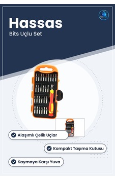 Tornavida Seti Saatçı Telefon Bits Alaşımlı Çelik Uçlu Hassas Ele