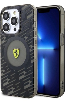 Apple iPhone Uyumlu 15 Pro Kılıf Ferrari  Lisanslı M-safe Şarj Özellikli Multi Sf Kapak