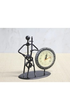 Metal Saatli Keman Çalan Müzisyen Alk4333 Çok Renkli Metal Saatli Keman Çalan Müzisyen Alk4333 Çok Renkli