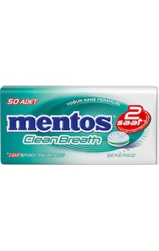 Mentos Clean Breath 2 Saat Yoğun Nane Aromalı Tablet Şekerleme 12 x 35 G Mentos Clean Breath 2 Saat Yoğun Nane Aromalı Tablet Şekerleme 12 x 35 G