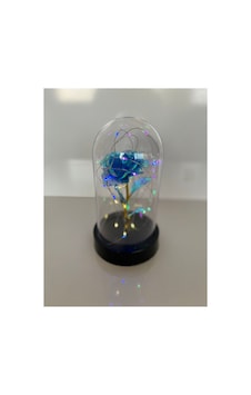 Sevgililer Ve Anneler Gününe Özel Hediyelik Dekoratif Solmayan Mavi Sonsuzluk Gül Rgb Ledli Fanus Sevgililer Ve Anneler Gününe Özel Hediyelik Dekoratif Solmayan Mavi Sonsuzluk Gül Rgb Ledli Fanus