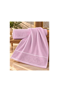 Jakarlı Büyük Boy Banyo Havlusu Premium Sıkı Dokuma %100 Organik Pamuk 90x150 Cm Lila - 945284492 Lila