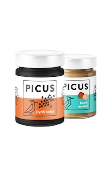Picus Siyah Tahin 210 G + Fındık Ezmesi 195 G Picus Siyah Tahin 210 G + Fındık Ezmesi 195 G