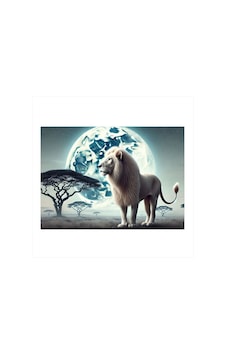 Aslan Ve Afrika Model Ahşap Tablo Aslan Ve Afrika Model Ahşap Tablo
