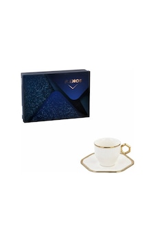 Çiftçiler Kahve Fincan Takımı 6 Kişilik Beyaz Gold Krem Çiftçiler Kahve Fincan Takımı 6 Kişilik Beyaz Gold Krem