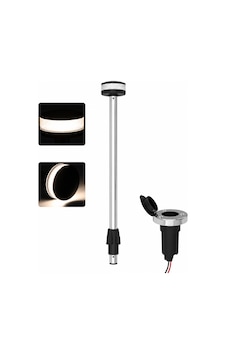 Labarka LED Krom Bayrak Direği Soketli 12V 60 cm Labarka LED Krom Bayrak Direği Soketli 12V 60 cm