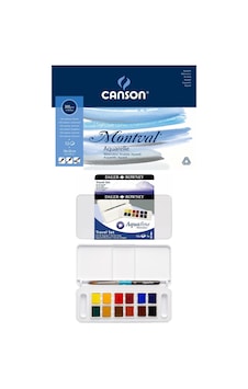 Canson Montval Suluboya Defteri 18x25 cm 300 gr 12 Yaprak Set