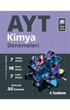 AYT Kimya Denemeleri - Tudem Yayınları AYT Kimya Denemeleri - Tudem Yayınları