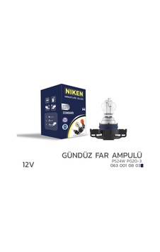 Niken 12v Ps24w Gündüz Far Ampulü Pg20-3 10 Lu