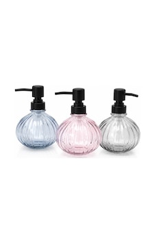 Alvetro Alv-02 Şeffaf Renkli Cam Sıvı Sabunluk 360 Ml - Yuvarlak Kesik Desenli- 12'li Paket Alvetro Alv-02 Şeffaf Renkli Cam Sıvı Sabunluk 360 Ml - Yuvarlak Kesik Desenli- 12'li Paket