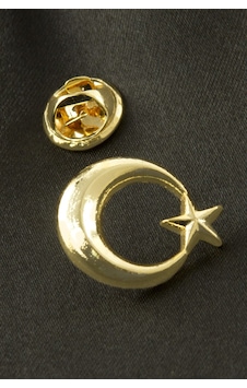 Ay - 229 - Yıldız Yaka - Glblseme - Rozet Sarı Ay - 229 - Yıldız Yaka - Glblseme - Rozet Sarı