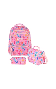 Lovely 3'lü Okul Seti Pembe - Kız İlkokul Çantası & Termal Beslenme & Kalemlik Toz Pembe Lovely 3'lü Okul Seti Pembe - Kız İlkokul Çantası & Termal Beslenme & Kalemlik Toz Pembe