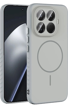 Xiaomi 15t Pro Kılıf M-safe Şarj Özellikli Zore Tea Kapak Gümüş Xiaomi 15t Pro Kılıf M-safe Şarj Özellikli Zore Tea Kapak Gümüş