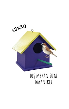 Ncy Ahşap Kuş Yuvası Dış Mekan Suya Dayanıklı Turuncu Yeşil 15 x 15 x 20 CM Ncy Ahşap Kuş Yuvası Dış Mekan Suya Dayanıklı Turuncu Yeşil 15 x 15 x 20 CM