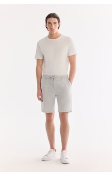 Avva Erkek Gri Beli Lastikli Keten Karışımlı Relaxed Fit Şort B003731 Avva Erkek Gri Beli Lastikli Keten Karışımlı Relaxed Fit Şort B003731