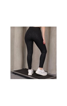 Öners Kadın Zebra Desenli Toparlayıcı Tayt Yüksek Bel, Fitilli Premium Kumaş, Özel Tasarım Siyah Siyah Öners Kadın Zebra Desenli Toparlayıcı Tayt Yüksek Bel, Fitilli Premium Kumaş, Özel Tasarım Siyah Siyah