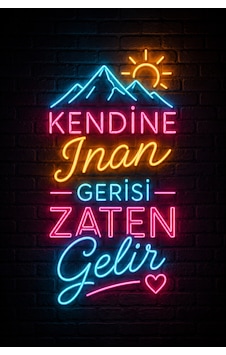Neon Motivasyon Yazılı Mdf Tablo Kendine İnan Dekoratif Duvar Panosu 20x30 Cm Neon Motivasyon Yazılı Mdf Tablo Kendine İnan Dekoratif Duvar Panosu 20x30 Cm