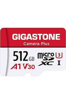 Gigastone Camera Plus 512 Gb Microsdxc Hafıza Kartı + Sd Adaptörü, Aksiyon Kamerası Drone Ve Tablet İçin, 100 Mb/s'ye Kadar Okuma Hızı, Full Hd Video Kaydı, A1 U3 Sınıf 10 Mikro Sd Kart Uhs-ı