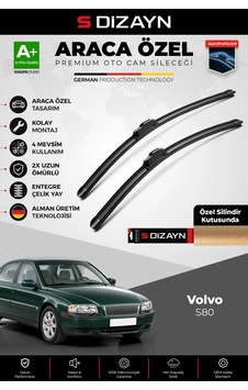 S-dizayn Volvo S80 Ön Cam Silecek Seti 1998-2006 Premium Araca Özel 60-53 Cm A+ Kalite Aocs-1935