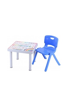 Sağlam Plastik Mandella Rubi Türkçe Desenli Çocuk Masası 1 Adet Nova Büyük Çocuk Koltuk Mavi Sağlam Plastik Mandella Rubi Türkçe Desenli Çocuk Masası 1 Adet Nova Büyük Çocuk Koltuk Mavi